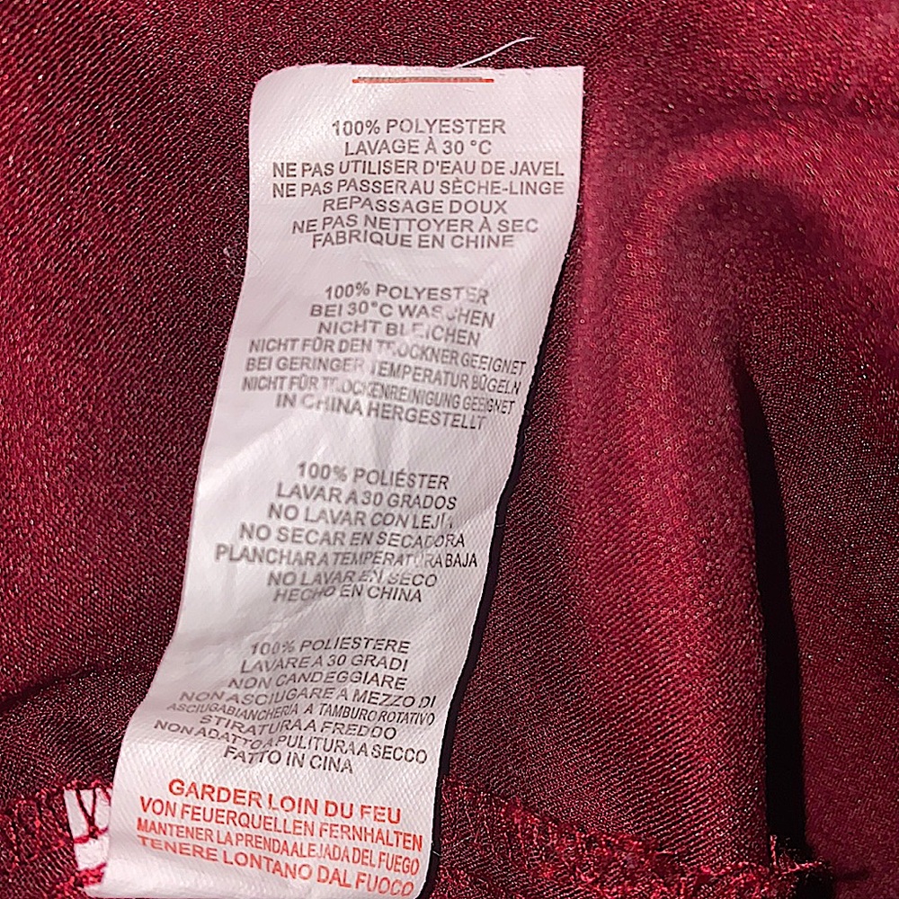 PRETTYLITTLETHING Dark Red Satin Dress Women’s - Picture 10 of 10